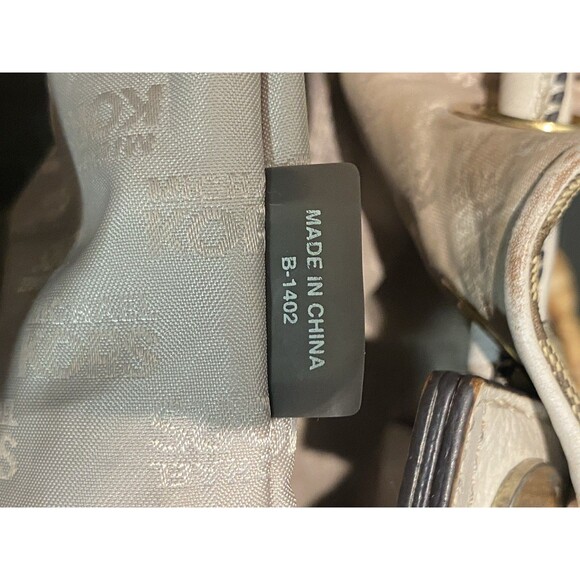 MICHAEL Michael Kors Purse Marina Signature Jacquard Drawstring Tassel HOBO Genu - Picture 11 of 16